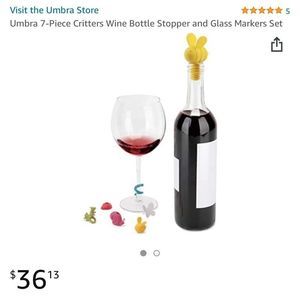 UMBRA - wine glass markers and topper - new